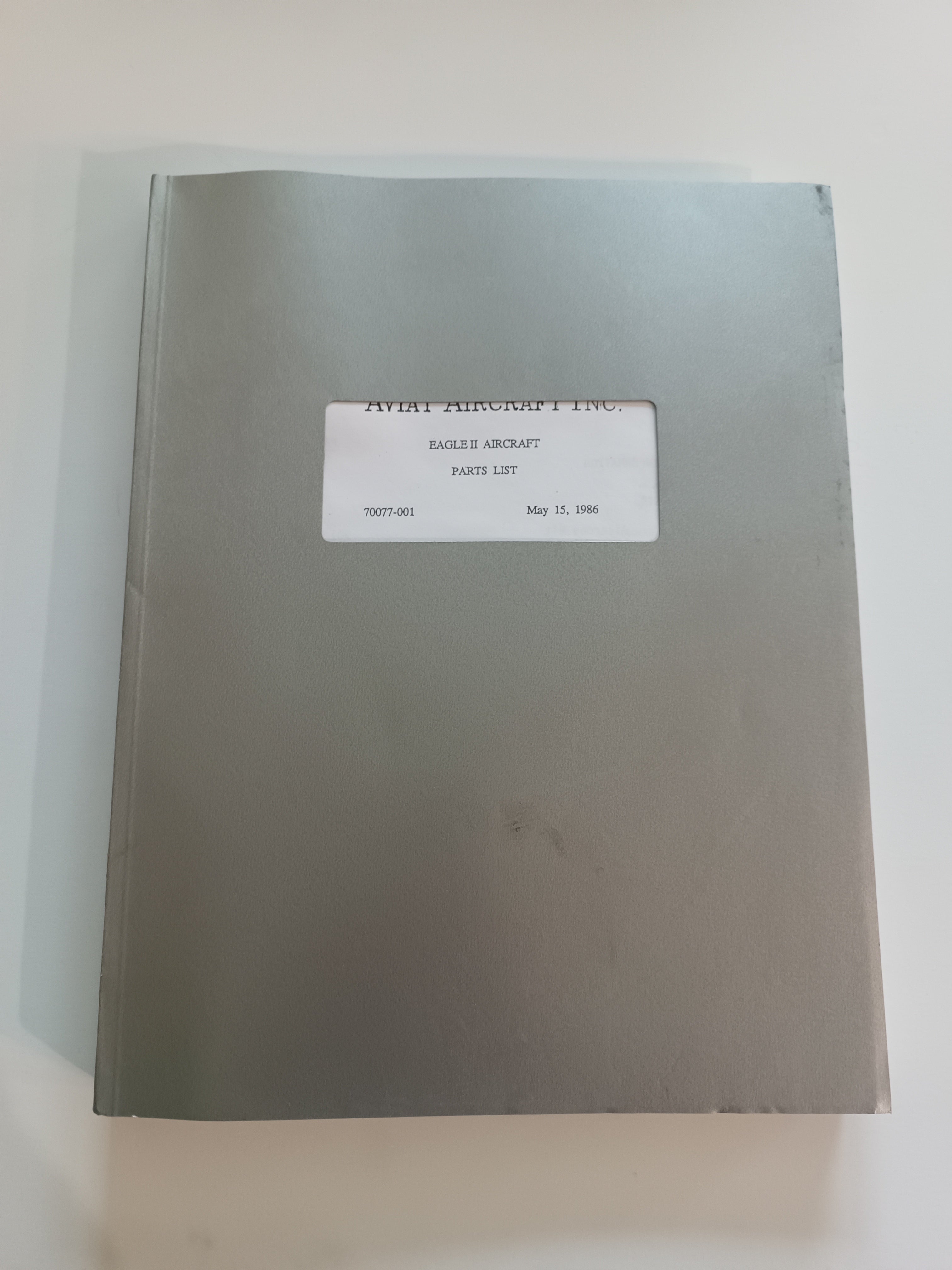 70077-001 Parts Manual