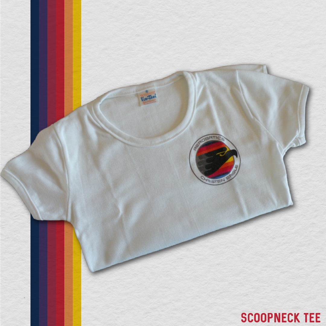 Ladies' Scoopneck Tee - Black Eagle