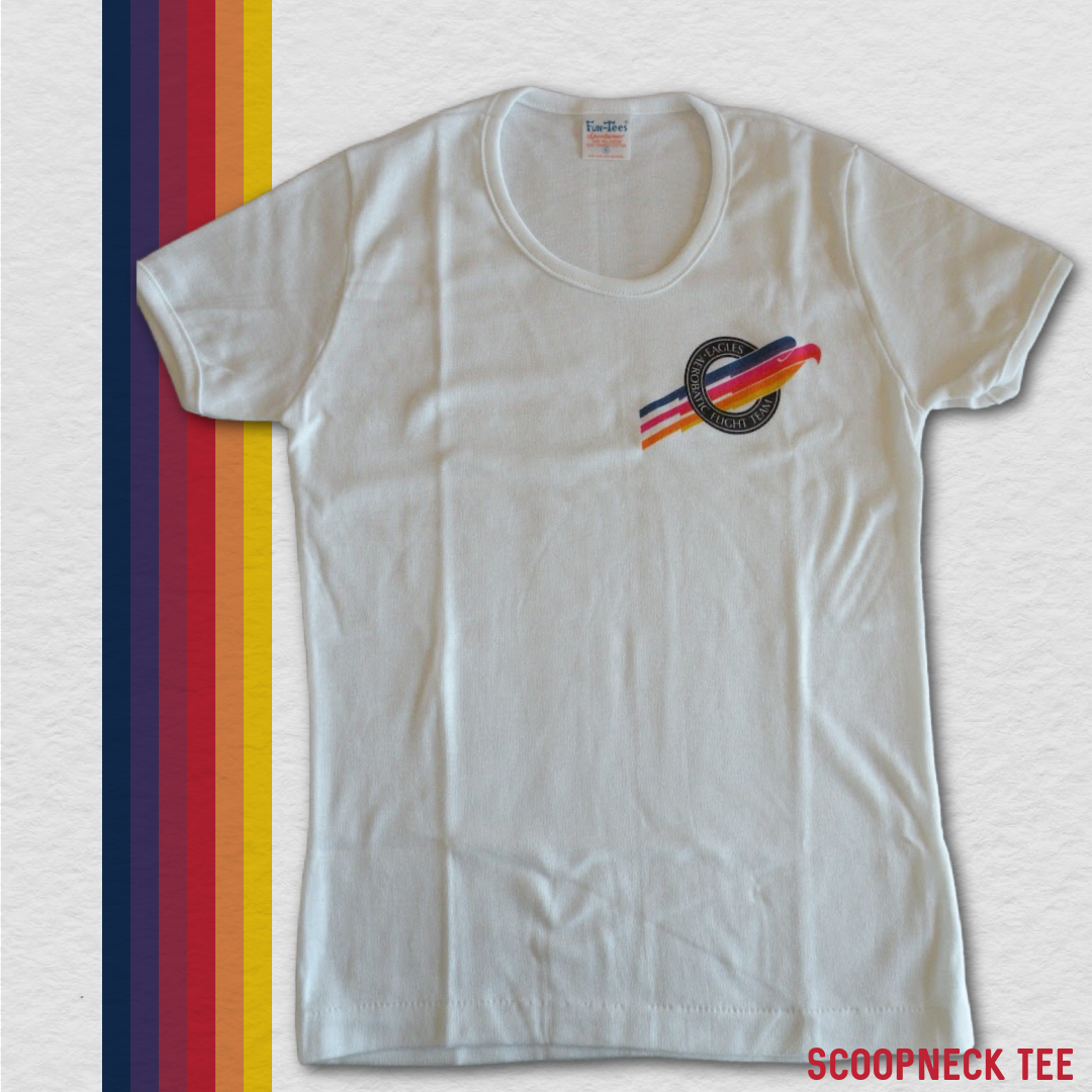 Ladies' Scoopneck Tee - Multicolored Eagle