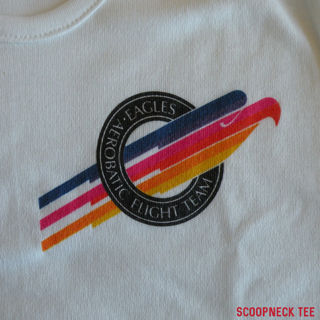 Ladies' Scoopneck Tee - Multicolored Eagle