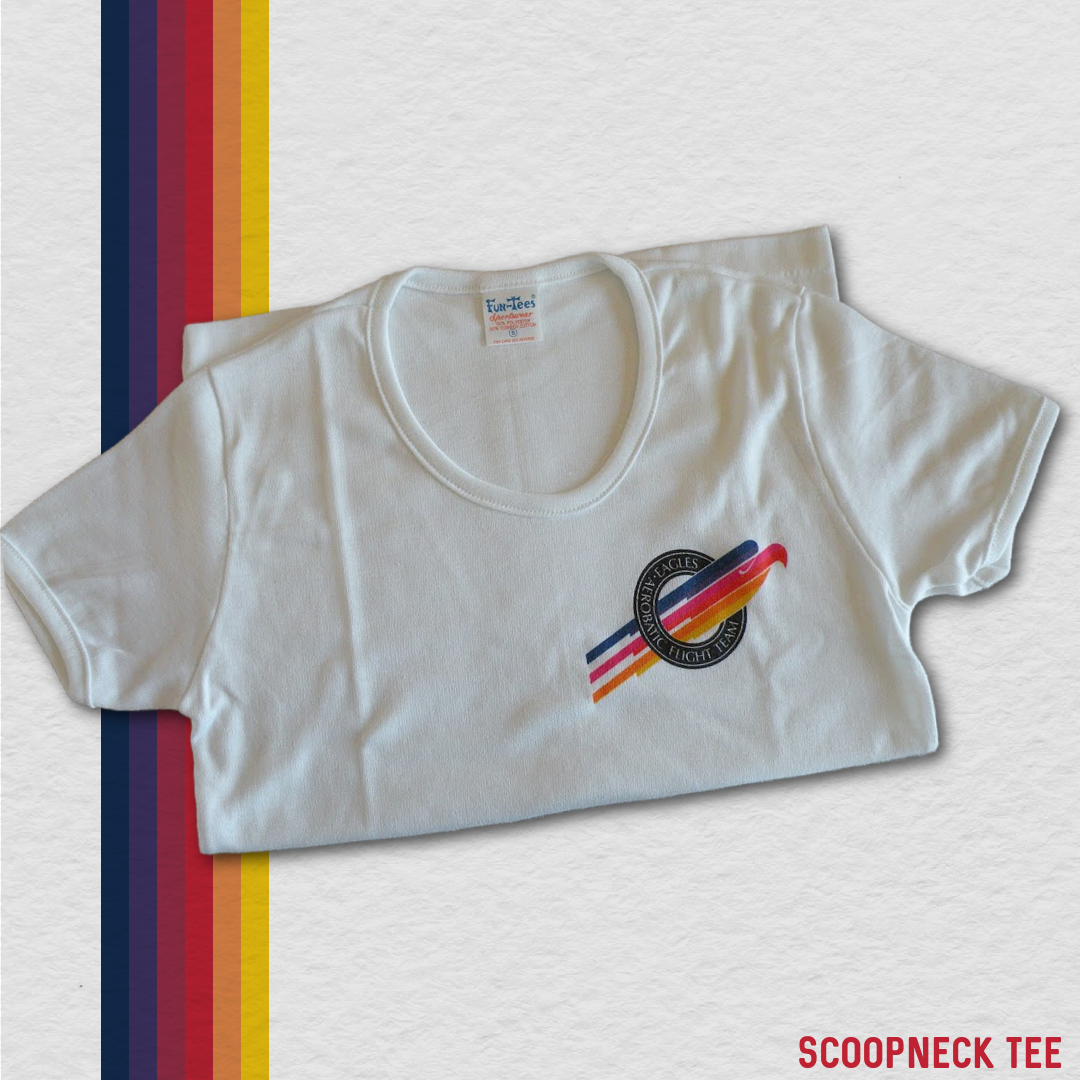 Ladies' Scoopneck Tee - Multicolored Eagle
