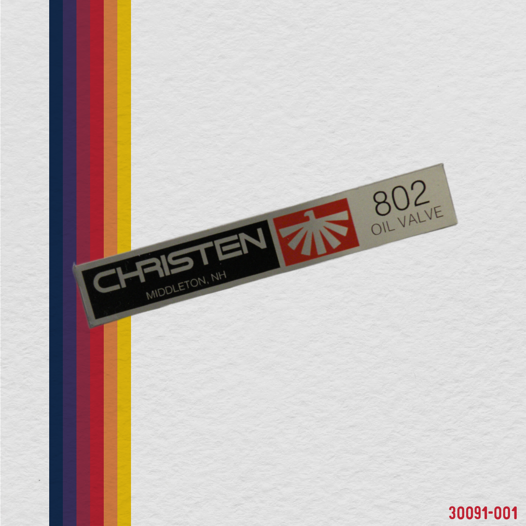 30091-001 Label, 802 Valve