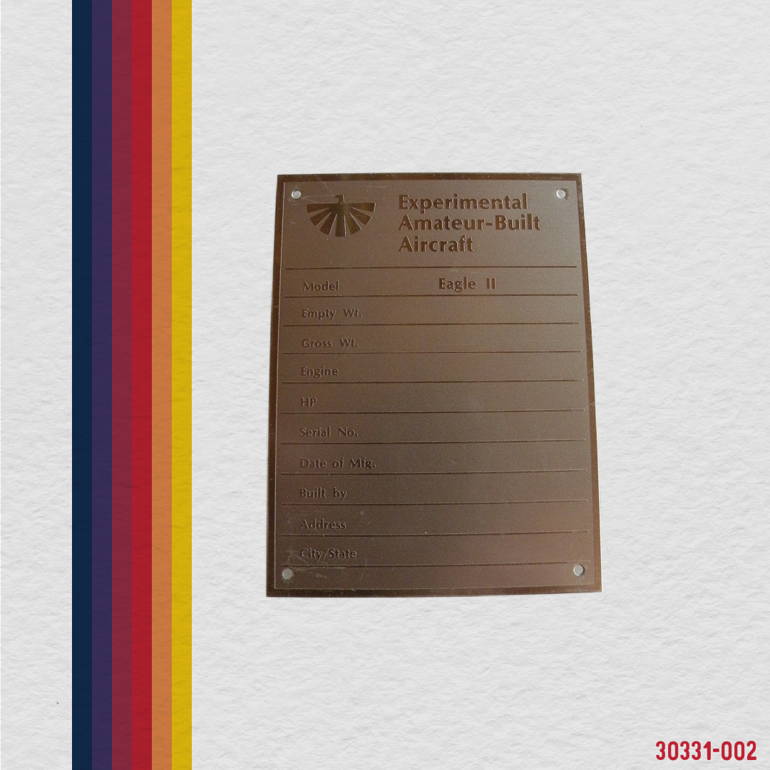 30331-002 Aircraft Data Nameplate