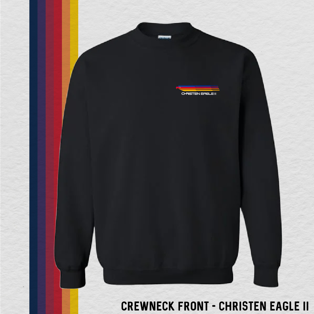 Crewneck Sweatshirt: Christen Eagle II (with 6 Back Design Options)