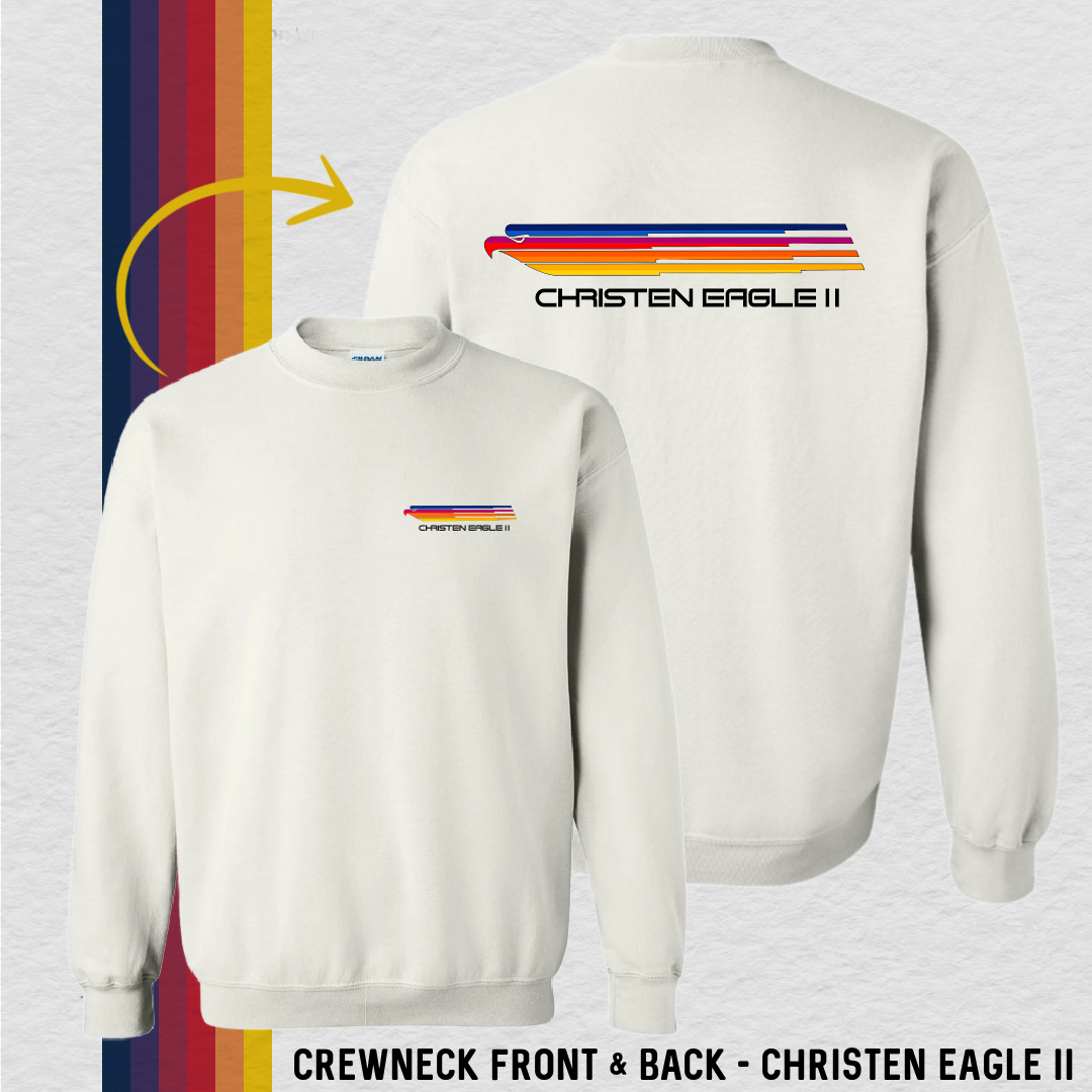 Crewneck Sweatshirt: Christen Eagle II (with 6 Back Design Options)