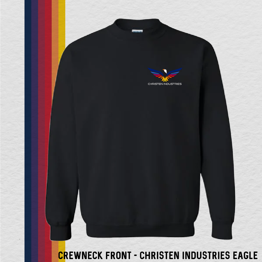 Crewneck Sweatshirt: Christen Industries Eagle (with 6 Back Design Options)