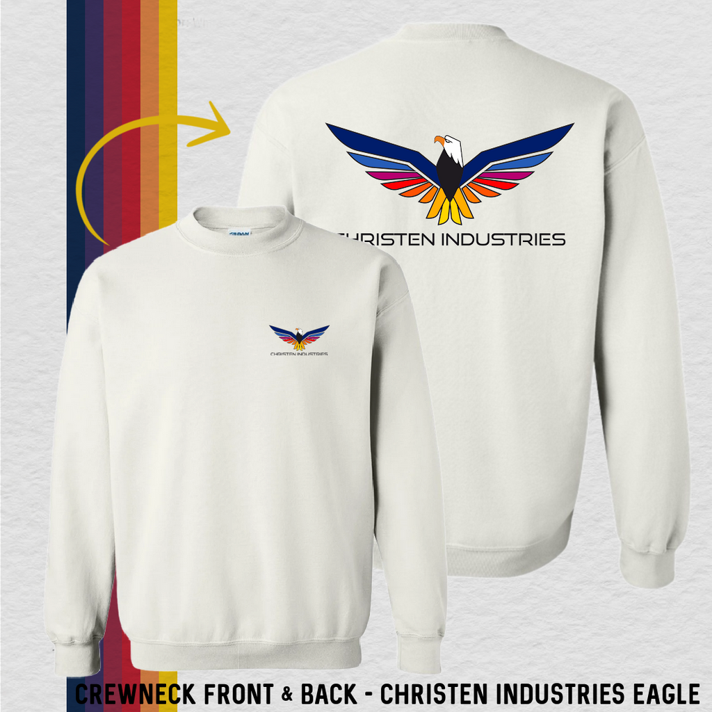 Crewneck Sweatshirt: Full Eagle - Christen Industries (with 6 Back Design Options)