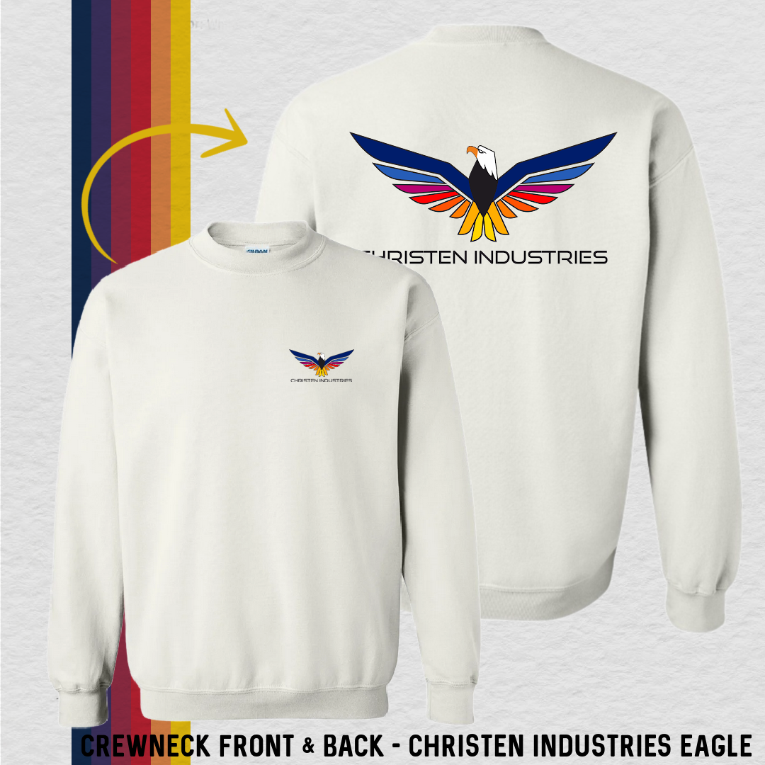 Crewneck Sweatshirt: Christen Industries Eagle (with 6 Back Design Options)