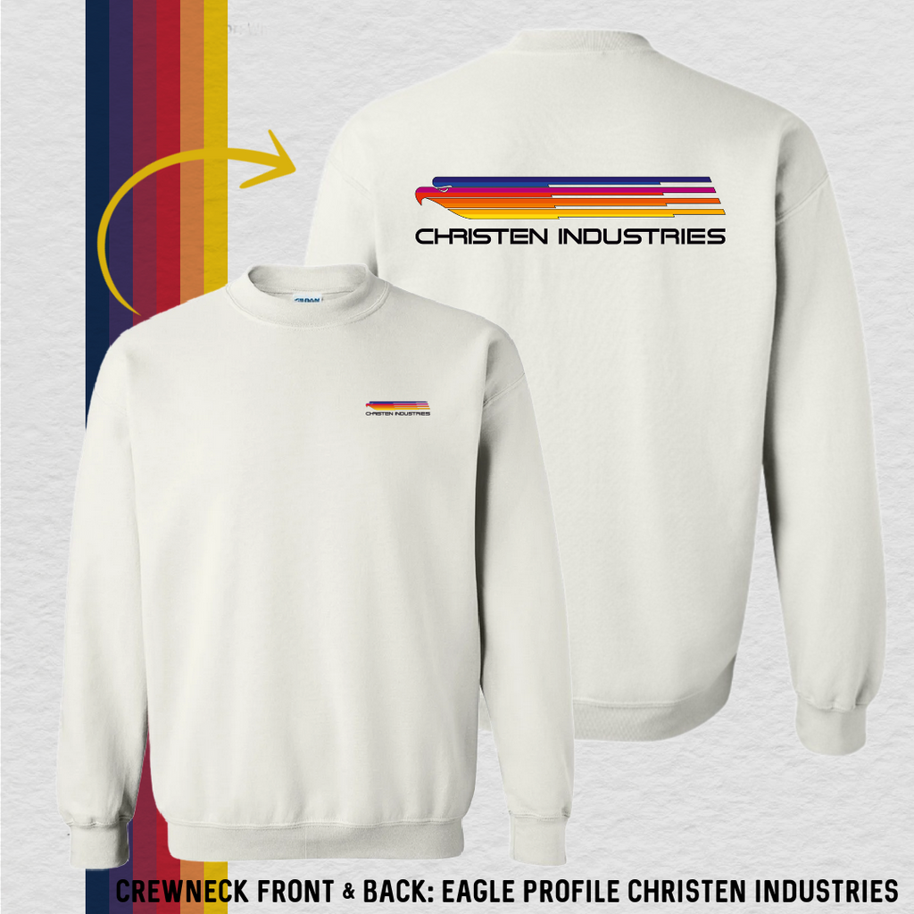Crewneck Sweatshirt: Eagle Profile - CI (with 8 Back Design Options)