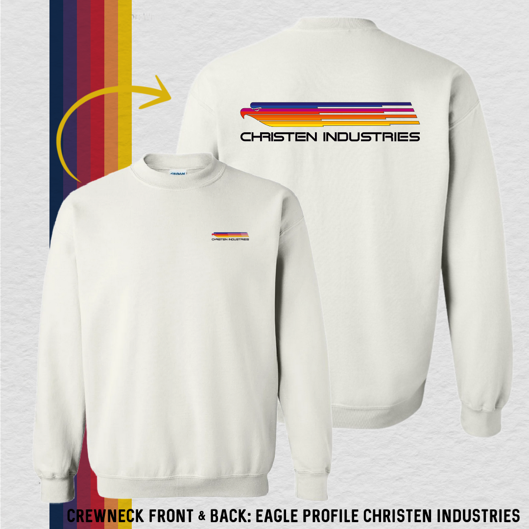 Crewneck Sweatshirt: Eagle Profile - CI (with 8 Back Design Options)