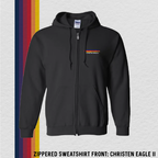 Zippered Sweatshirt: Christen Eagle II (with 6 Back Design Options)