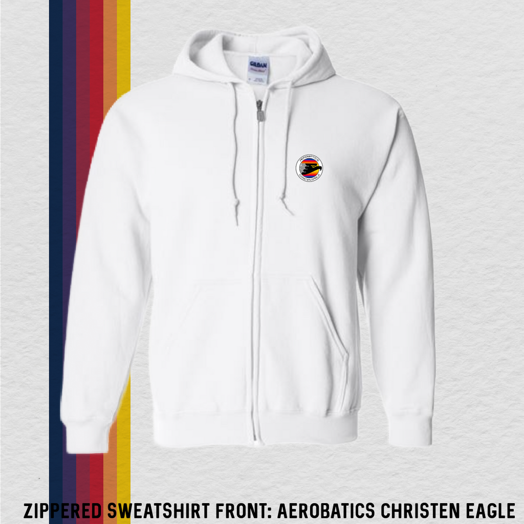 Zippered Sweatshirt: Aerobatics Christen Eagle (with 6 Back Design Options)