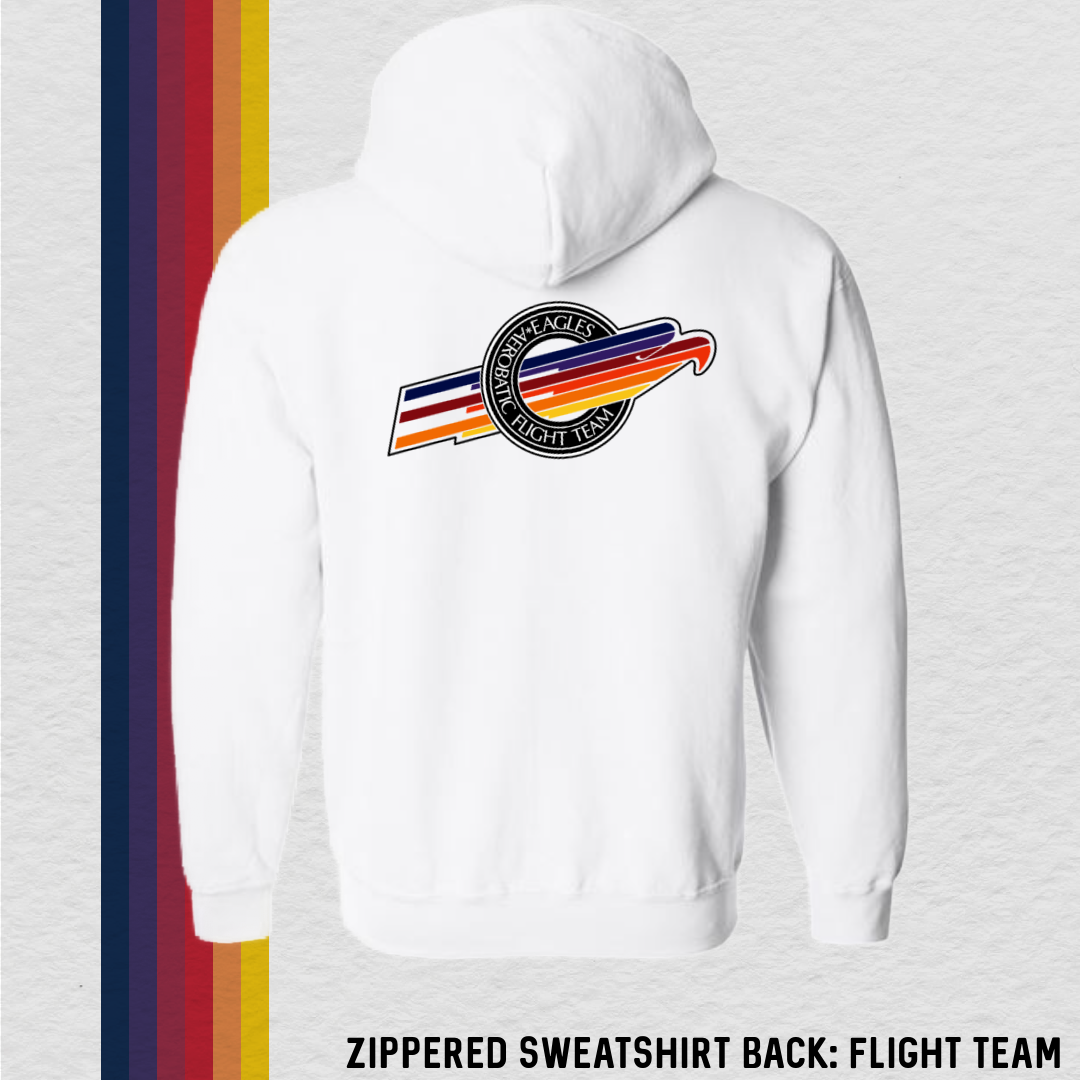 Zippered Sweatshirt: Aerobatics Christen Eagle (with 6 Back Design Options)