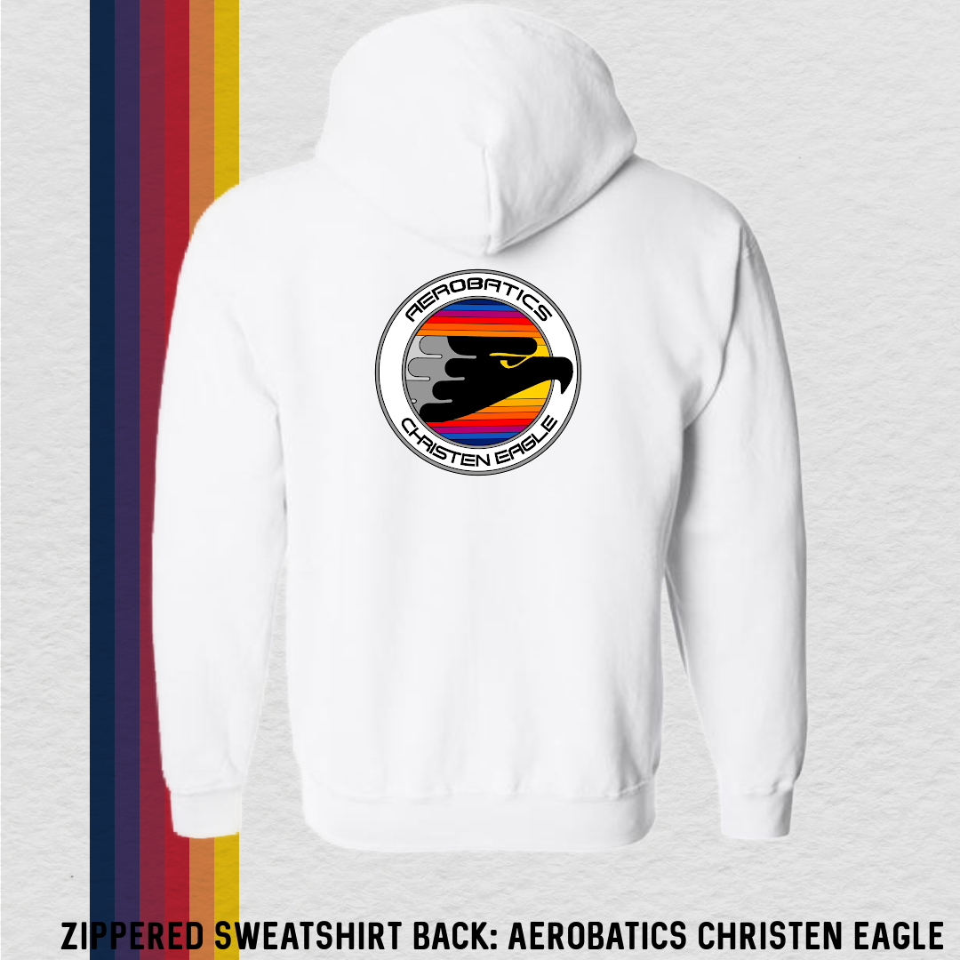 Zippered Sweatshirt: Aerobatics Christen Eagle (with 6 Back Design Options)