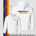Zippered Sweatshirt: Christen Eagle II (with 6 Back Design Options)