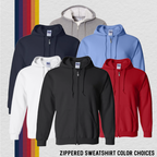 Zippered Sweatshirt: Christen Eagle II (with 6 Back Design Options)