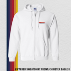 Zippered Sweatshirt: Christen Eagle II (with 6 Back Design Options)
