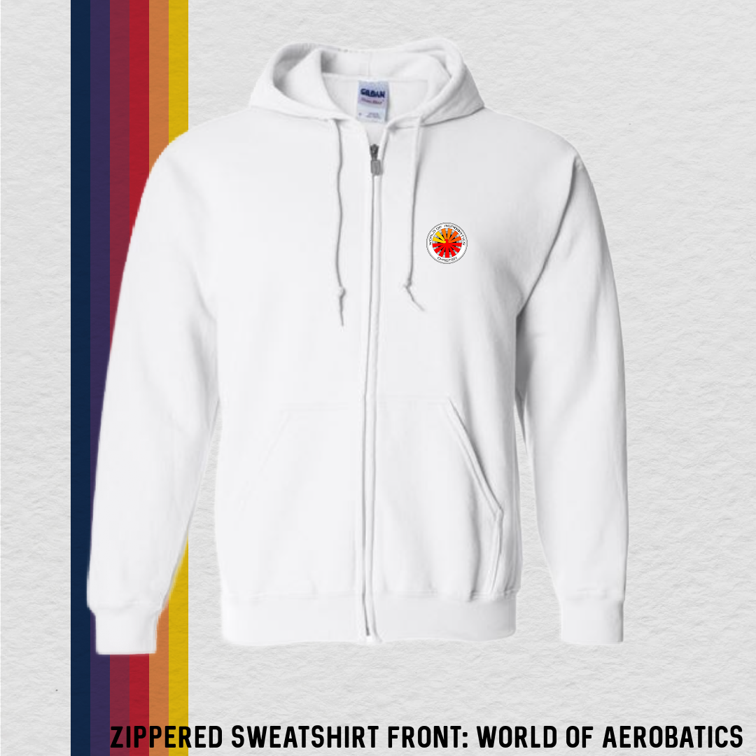 Zippered Sweatshirt: World of Aerobatics (with 6 Back Design Options)