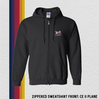 Zippered Sweatshirt: CE II Plane (with 8 Back Design Options)