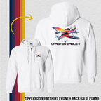 Zippered Sweatshirt: CE II Plane (with 8 Back Design Options)