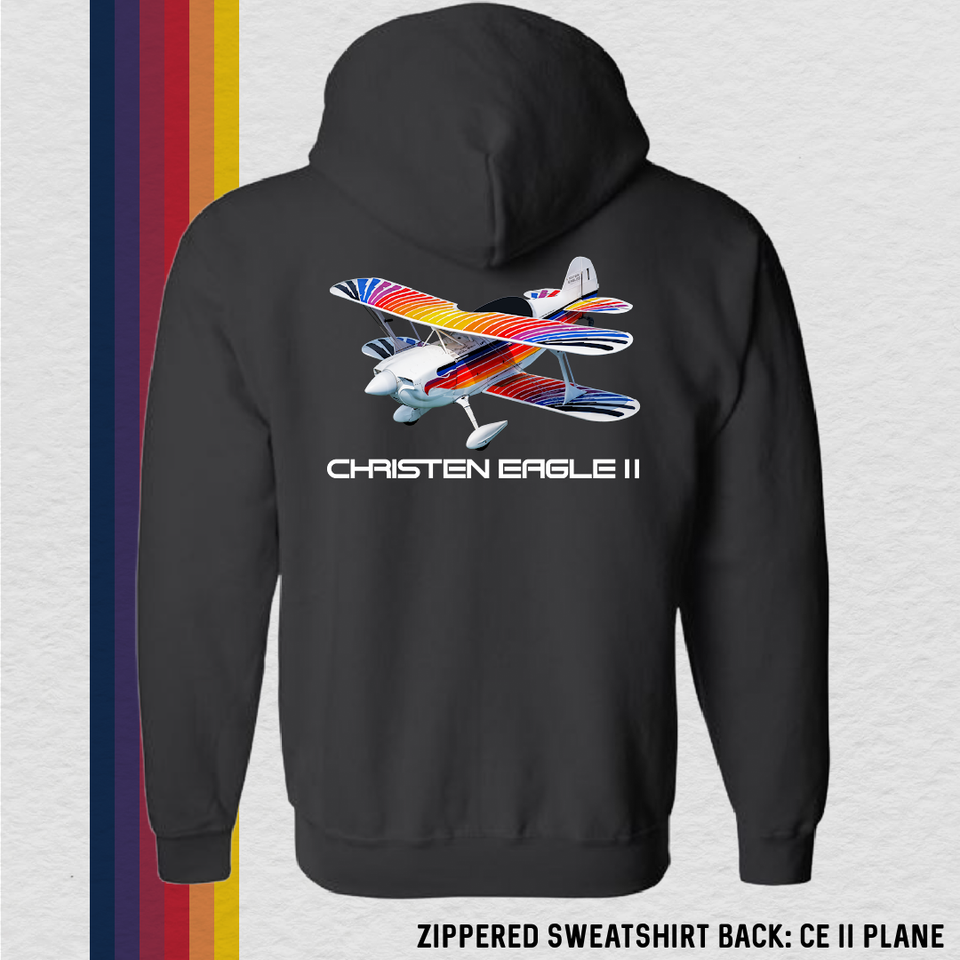 Zippered Sweatshirt: CE II Plane (with 8 Back Design Options)