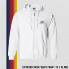 Zippered Sweatshirt: CE II Plane (with 8 Back Design Options)