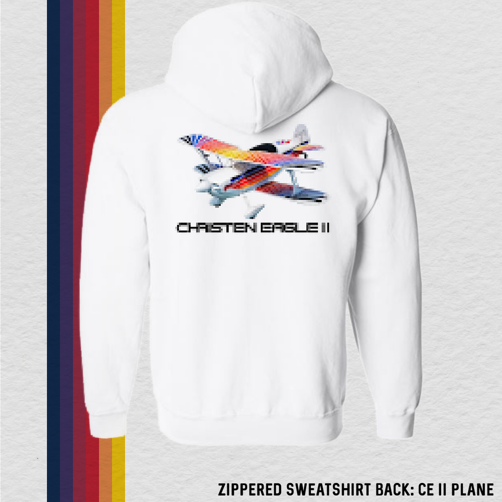 Zippered Sweatshirt: CE II Plane (with 8 Back Design Options)