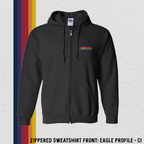 Zippered Sweatshirt: Eagle Profile - CI (with 8 Back Design Options)
