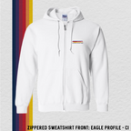 Zippered Sweatshirt: Eagle Profile - CI (with 8 Back Design Options)