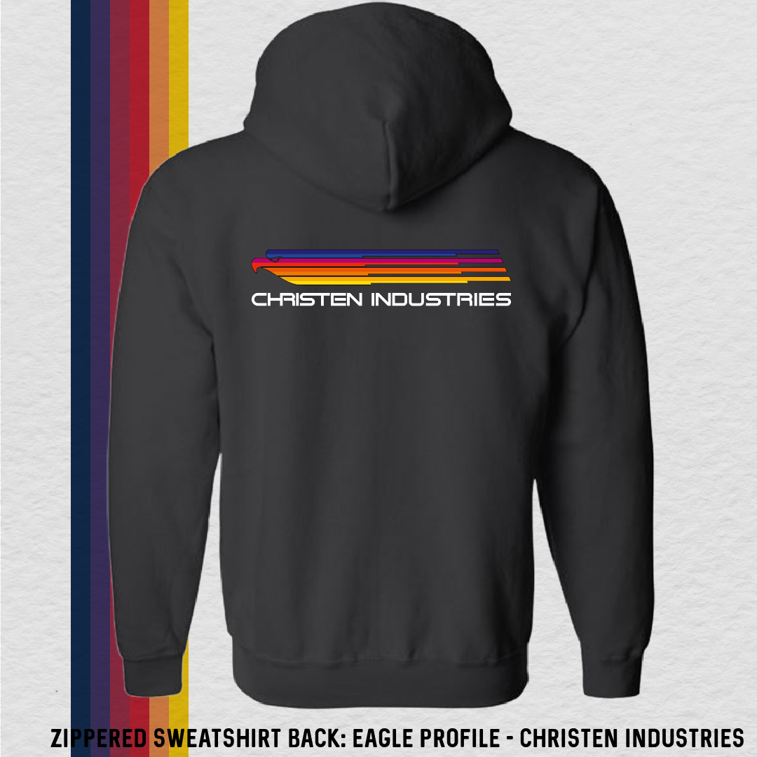 Zippered Sweatshirt: CE II Plane (with 8 Back Design Options)
