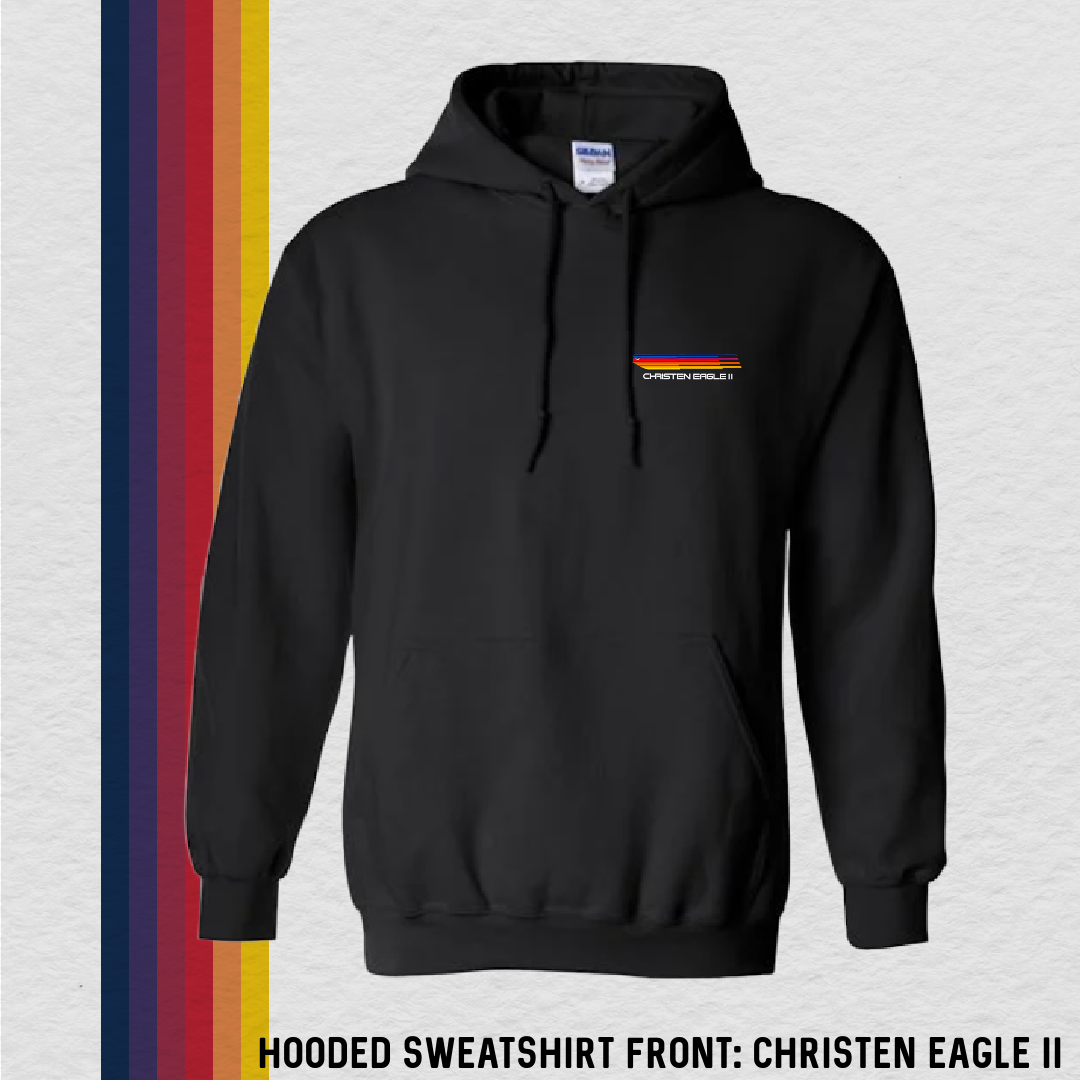 Hooded Sweatshirt: Christen Eagle II (with 6 Back Design Options)