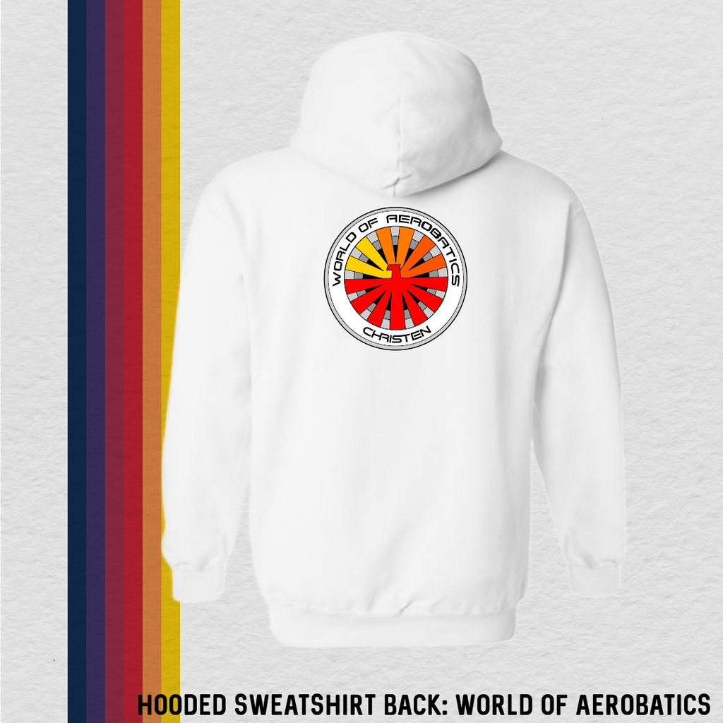 Hooded Sweatshirt: World of Aerobatics (with 6 Back Design Options)