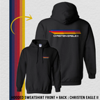Hooded Sweatshirt: Christen Eagle II (with 6 Back Design Options)