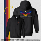 Hooded Sweatshirt: Christen Industries Eagle (with 6 Back Design Options)