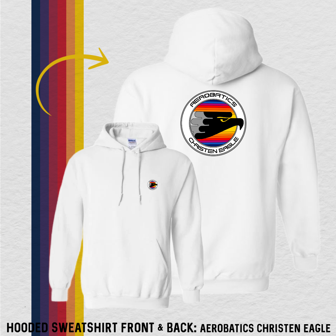Hooded Sweatshirt: Aerobatics Christen Eagle (with 6 Back Design Options)