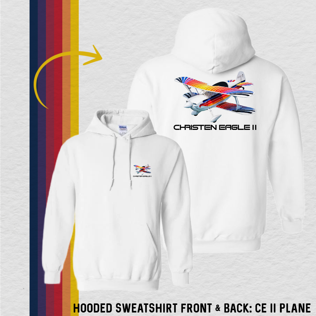 Hooded Sweatshirt: CE II Plane (with 8 Back Design Options)