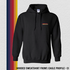 Hooded Sweatshirt: Eagle Profile - CI (with 8 Back Design Options)