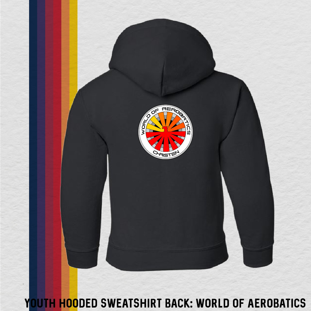 Youth Hooded Sweatshirt: Aerobatics Christen Eagle (with 6 Back Design Options)