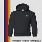 Youth Hooded Sweatshirt: CE II Plane (with 8 Back Design Options)