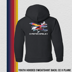 Youth Hooded Sweatshirt: CE II Plane (with 8 Back Design Options)