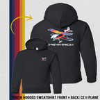 Youth Hooded Sweatshirt: CE II Plane (with 8 Back Design Options)