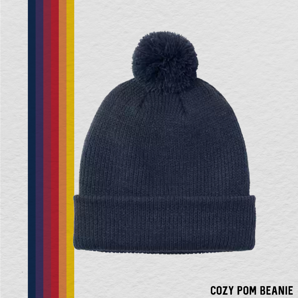 Embroidered Christen Eagle II Cozy Pom Beanie