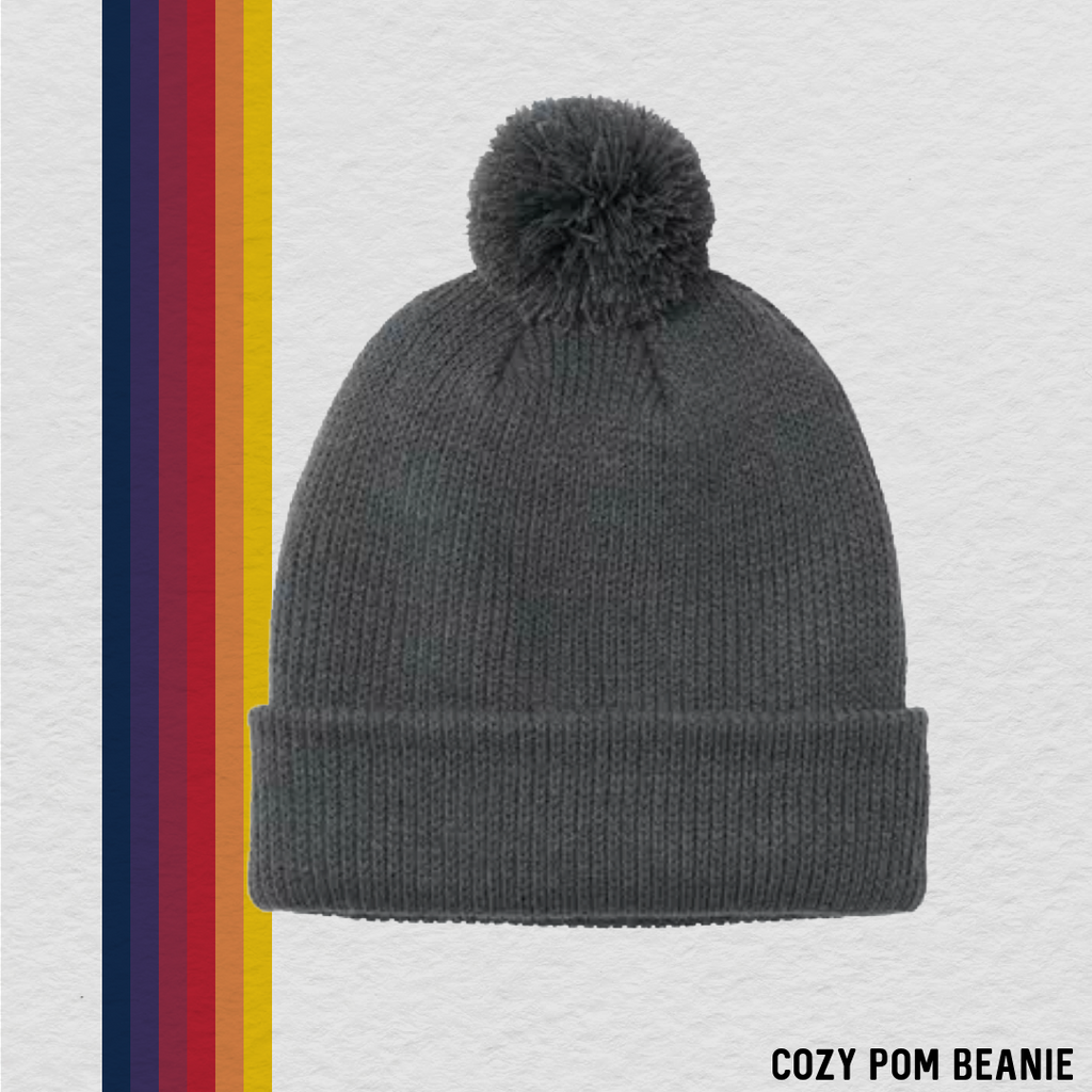 Embroidered Christen Eagle II Cozy Pom Beanie