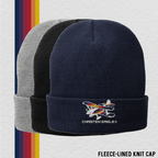 Embroidered Christen Eagle II Fleece-Line Knit Cap