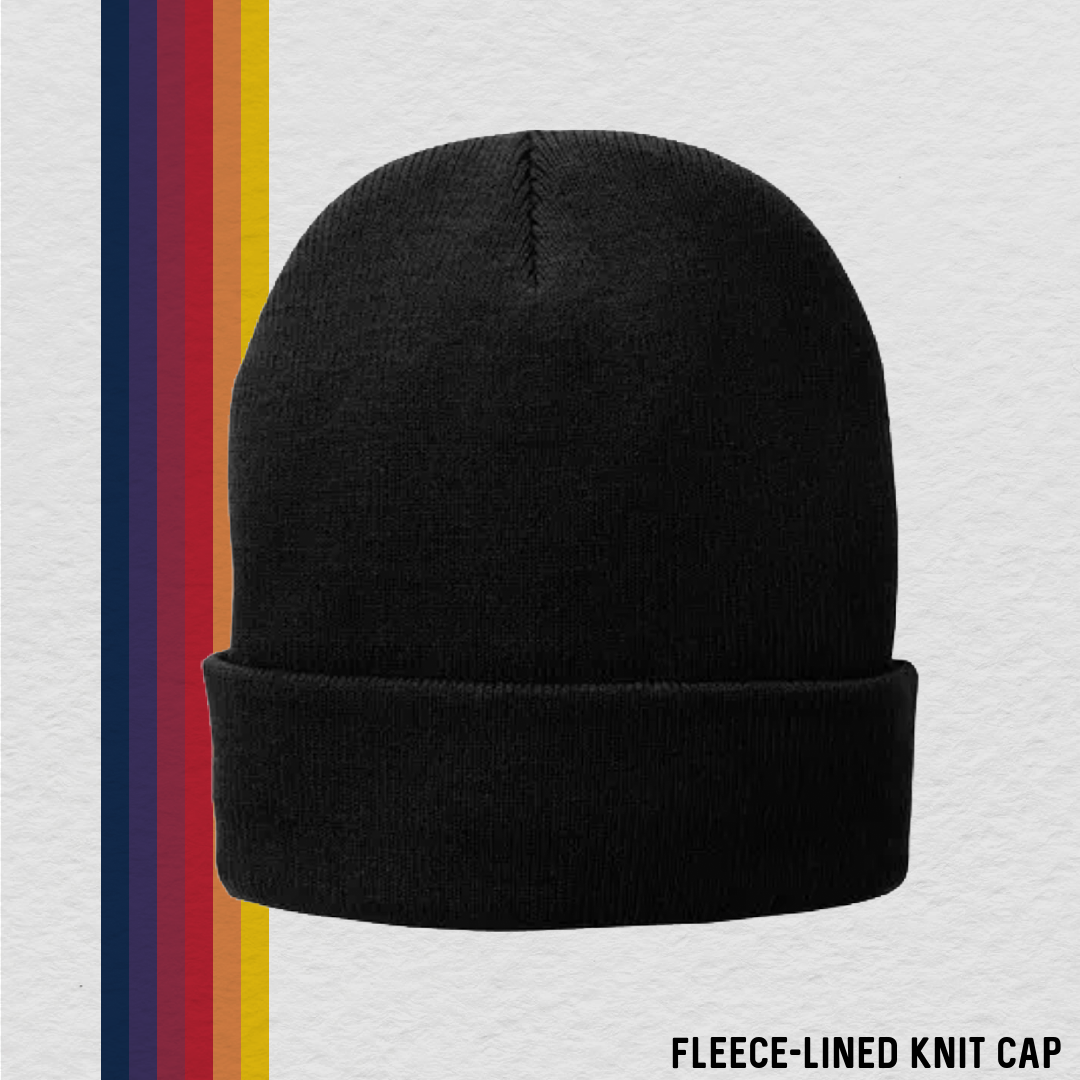 Embroidered Christen Eagle II Fleece-Line Knit Cap