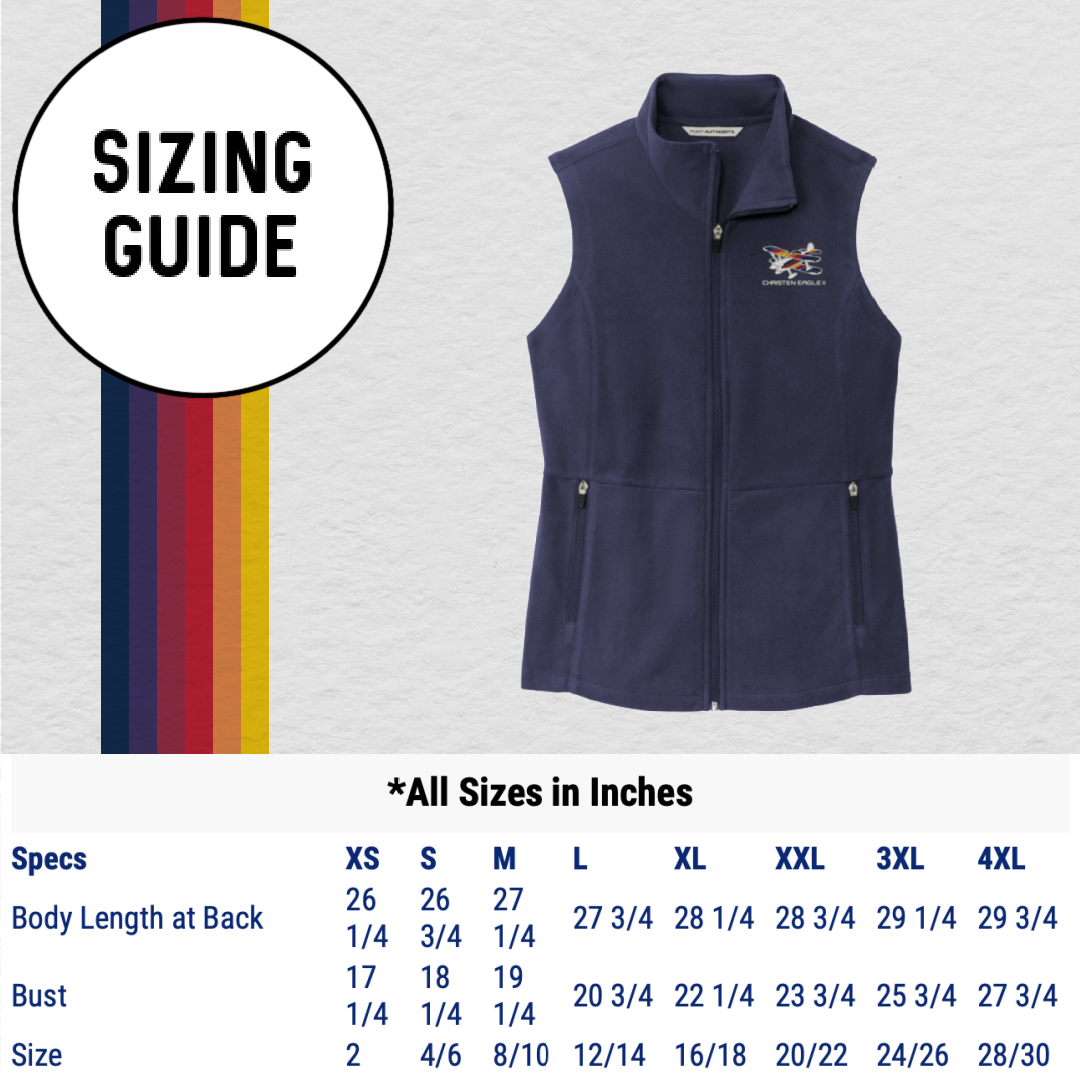 Embroidered Christen Eagle II Women's Microfleece Vest