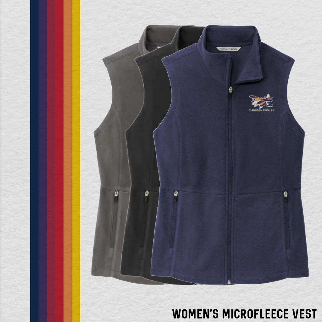 Embroidered Christen Eagle II Women's Microfleece Vest