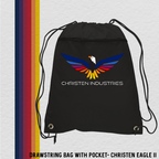 Drawstring Bag with Zippered Pocket (5 Designs)