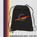 Drawstring Bag with Zippered Pocket (5 Designs)
