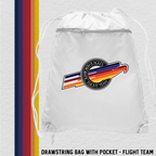 Drawstring Bag with Zippered Pocket (5 Designs)